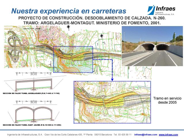 Proyecto de Construcción. Desdoblamiento de calzada. N-260. Tramo: Argelaguer-Montagut