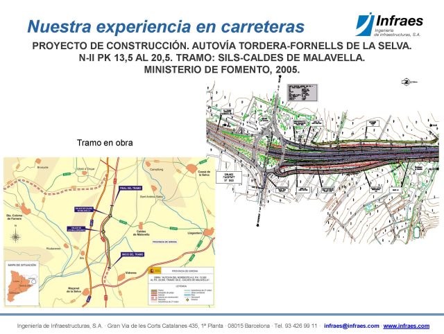 Proyecto de construcción. Autovía Tordera-Fornells de la Selva. N-II, PK 13,5 al 20,5. Tramo Sils-Caldes de Malavella