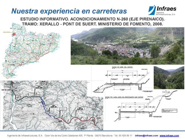 Estudio informativo. Acondicionamiento N-260 (Eje pirenaico), tramo: Xerallo-Pont de Suert