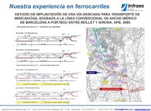 ESTUDIO DE IMPLANTACIÓN DE UNA VÍA DEDICADA PARA TRANSPORTE DE MERCANCÍAS, ADOSADA A LA LÍNEA CONVENCIONAL DE ANCHO IBÉRICO  DE BARCELONA A PORTBOU ENTRE MOLLET Y GIRONA