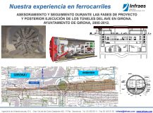 ASESORAMIENTO Y SEGUIMIENTO DURANTE LAS FASES DE PROYECTO  Y POSTERIOR EJECUCIÓN DE LOS TÚNELES DEL AVE EN GIRONA