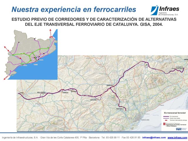 ESTUDIO PREVIO DE CORREDORES Y DE CARACTERIZACIÓN DE ALTERNATIVAS DEL EJE TRANSVERSAL FERROVIARIO DE CATALUNYA