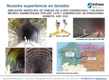 AMPLIACIÓN INSPECCIÓN DE TÚNELES DE LA RED CONVENCIONAL Y DE ANCHO MÉTRICO ADMINISTRADAS POR ADIF. LOTE 1. SUBDIRECCIÓN DE OPERACIONES NORESTE